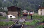 Handdrehscheibe am Bahnhof Tanvald am 25.6.1988.