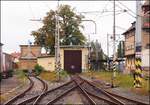 Lokschuppen (1903)im Bahnhof Bechyně am 30. August 2020