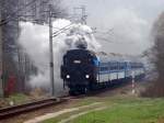 Nikolauszug mit Damfloko 423.009 auf der Bahnstrecke 024. (29.11.2014)