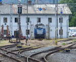 ČD 714 023-9 am 09.06.2020 im Depot Děčín.