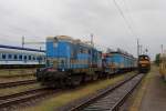 Am 19.8.2013 stand EZ 720508 ex T 4350508 mit einem Bauzug im Bahnhof Kutna Hora.