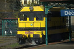 720 567-7 versteckt  sich fast unter der Bahnsteigüberdachung  aus dem EC nach Prag  aufgenommen. Decin  hln.  29.04.2016 14:04 Uhr.