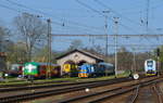 Tschechien: ex DB 629 350-9, 721 519-7, 702 594-3 & 440 007-3  in Teplice 19.04.2018 