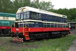 T458 1190 steht am 13 Mai 2012 ins Tschechischen Eisenbahnmuseum in Luzna u Rakovnika.
