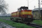 731061 am 1.5.1995 im Nebenbahnhof Caslav der Anschluss Bahn nach Tremosnice.