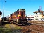 CD Cargo 742 405-5 als Rangierlok in Hbf. Rakovník am 28.03.2017.