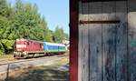 742 242-1 fuhr am 23.08.18 einen Messzug nach Luby u Chebu. Hier ist der Zug im dortigen Endbahnhof zu sehen.