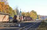 742 358-5 und 742 357-7 zu sehen am 17.10.17 beim Rangieren in Aš.