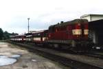 742 032-6 und 010 490-1 auf Bahnhof Liberec am 20-7-2005. Bild und scan: Date Jan de Vries 