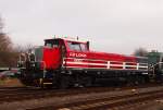 CZ LOKO 744 001-3 (nickname: Dackel) in Bahnhof Hostivice am 16.1.2015.