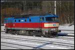 751 316 steht am 21.01.2019 im Bahnhof Horni Droviste und wartet auf die nächsten Einsätze.