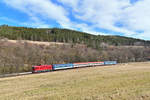 754 066 mit einer Leerfahrt am 11.03.2018 bei Kajov.