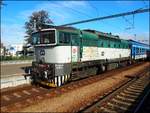 CD 754 022-2 im Bahnhof Veselí nad Lužnicí am 5.