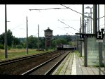 R 646 Liberec - Chomutov mit Diesel-Lok BR 754 und 3 Y-Wagen fhrt am 11.07.2003 ber das Neise-Viadukt bei Zittau. Die Lok befindet sich gerade ber der Neise, passiert also die Grenze Polen - Deutschland in Richtung Zittau.