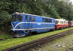 Eine Lok der Baureihe T47 in Jindřichův Hradec. 17.09.2022 10:22 Uhr.