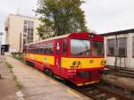 CD 809 281-9  auf Hbf. Kralupy nad Vltavou am 4. 6. 2013. Hochwasser an der Vltava (Moldau).