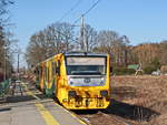 Ausfahrt 914 012-0 als  OS 17206 aus dem Haltepunkt  Franzensbad Aquaforum am 22.