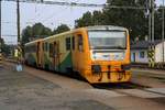 CD 914 173-0 als Os 8302 (Veseli nad Luznice - Pocatky-Zirovnice) am 05.August 2018 im Bahnhof Jindrichuv Hradec.