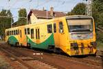 CD 914 146-6 am 22.September 2018 als Os 18807 (Loucovice - Ceske Budejovice) im Bahnhof Vcelna.