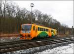 ČD 814 090-7 bei der ausfahrt aus dem Bhf. Kamenné Žehrovice am 23.01.2024 
