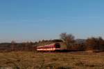 843 010-0 mit den R 1167 Ústí nad Labem - Liberec unterwegs bei Bohatice, 17.11.2018