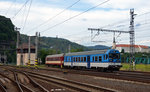 843 030 war am Abend des 15.06.16 als R 1162 von Liberec nach Usti nad Labem unterwegs als er den Bahnhof Decin erreicht.