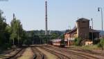 854 033-8 als R 1242 (Praha hl.n.-Ceske Budejovice) in Pribram 9.6.14 Fotografiert aus dem Gegenzug