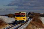 810 368-1 am Os 17408 von Horšovský Týn nach Poběžovice unterwegs in Mašovice, 06.01.2017