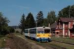 810 368-1 mit BDtax 29 039-4 am Os 11765 Domažlice - Janovice n.Úhlavou unterwegs im Bf Kdyně, 29.07.2018