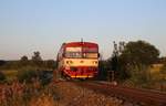 810 666-8 mit Os 17204 am 23.08.18 bei Vojtanov obec im Sonnenaufgang.