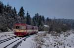   810 560-3 mit 810 538-9 am MOs 26801 in Mikulov-Nové Město 18.01.2015