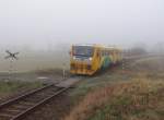 814 081-6 zu sehen am 08.12.15 in der Ausfahrt Tršnice. Auf der Strecke Cheb nach Luby.