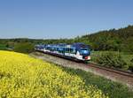 Der 844 006 und der 844 011 als Os nach Domažlice am  06.05.2018 unterwegs bei Milavče.