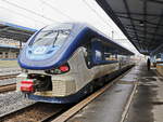 844 019-0 steht am Nachmittag des 22. Februar 2019 zur Fahrt von Cheb nach Marienbad über Karlsbad bereit. 

