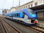 844 004-2 steht im Bahnhof von Marienbad am 26. Februar 2020.