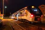 Am 14.11.2015 stehen 844 017-4 und 844 001-8 in Aš město und warten auf die Abfahrt als Os 17221 (Hranice v Čechách - Cheb) nach Cheb.