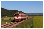 854 007-2 mit den R 1249 aus České Budějovice nach Praha hl.n. bei Libomyšl am 06.06.2014