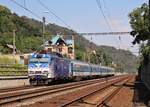 E499 2006 (151 006)zusehen mit R 609 am 08.08.20 in Ústí nad Labem. Foto entstand vom Bahnübergang!