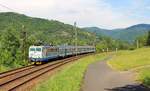 163 065-6 mit Os 6457 zu sehen am 23.05.18 bei Sebuzín.