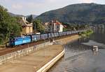 163 252-0 zusehen mit einem Innofreigthzug am 08.08.20 in Ústí nad Labem-Střekov.