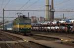 163 098-7 am Schnellzug  Praha-Trutnov, hier in Nymburk aufgenommen.  10.10.2015 12:53 Uhr auf der Fahrt ins Riesengebirge. 