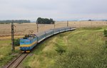 Wegen der Brückenbauarbeiten bei Tršnice, werden alle Züge Richtung Cheb über Františkovy Lázně umgeleitet. 362 078-8 mit R 614 Ohře am 09.08.16 Františkovy Lázně. Die R fahren nur bis Františkovy Lázně, machen Kopf und fahren gen Ústí nad Labem zurück.