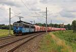 363 515 und 363 504 waren zu sehen am 26.07.21 mit einem Gipszug in Nebanice.