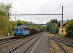 363 504-2 zu sehen am 02.10.22 mit einem Mischer in Nebanice.