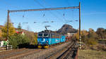 Der Millionenzug war am 31. Oktober 2018 mit 363 074-6 und 363 063-9 unterwegs in Zelenice. 