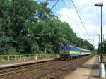 Die 363 076 kommt mit dem Personenzug 7074 (Most - Klasterec n. O.) in den Halt Chomutov mesto. (5.8.08)