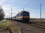 363 065-4 kam am 15.04.15 mit einem Schnellzug aus Cheb nach Prag.