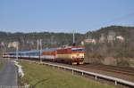 371 005 „Pepin“ (CZ-CD 91 54 7371 005-0) mit EC177 „Slovensk strela“ von Berlin-Gesundbrunnen nach Bratislava hl.st.