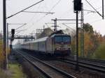 371 015  Vaclav  zieht am 14.11.2014 einen EC durch Dresden-Strehlen. 