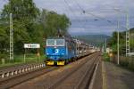 372 012 von CD Cargo mit Autozug am 07.05.2014 in Krippen.